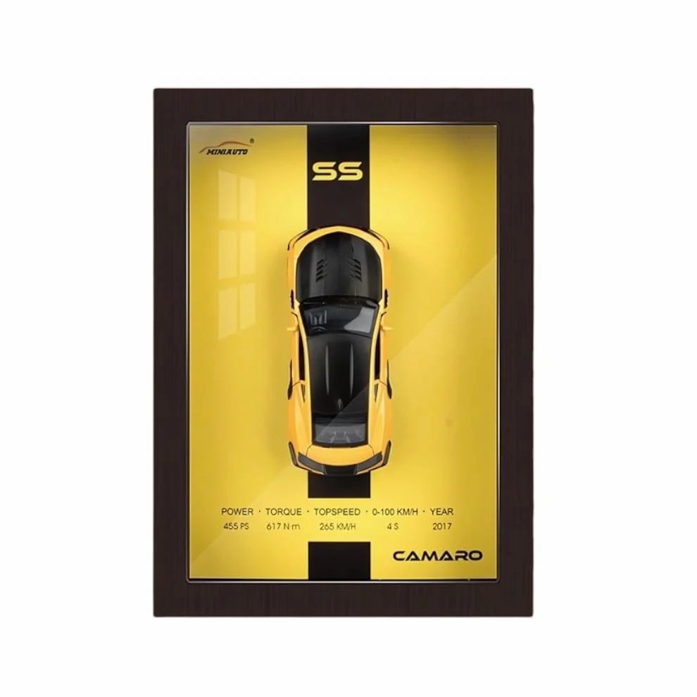 3D Model Car Frame Interactive Display Wall Decor With Openable Doors Pull Back Car Light Music