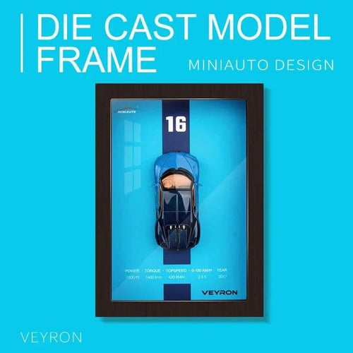 3D Model Car Frame Interactive Display Wall Decor With Openable Doors Pull Back Car Light Music