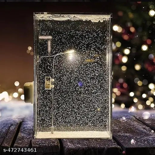 Snowfall Lamp Street Light Snow Lamp Snowy Lamp DIY Snow Scenery Night Light Snow Scenery Lamp