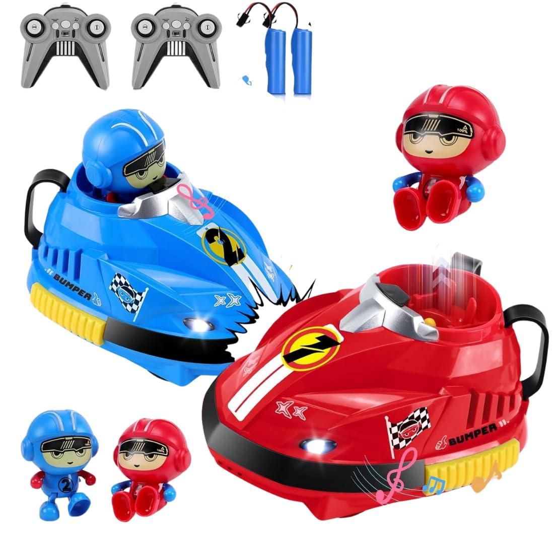 Two player RC Bumper Cars with Ejecting Robots Package