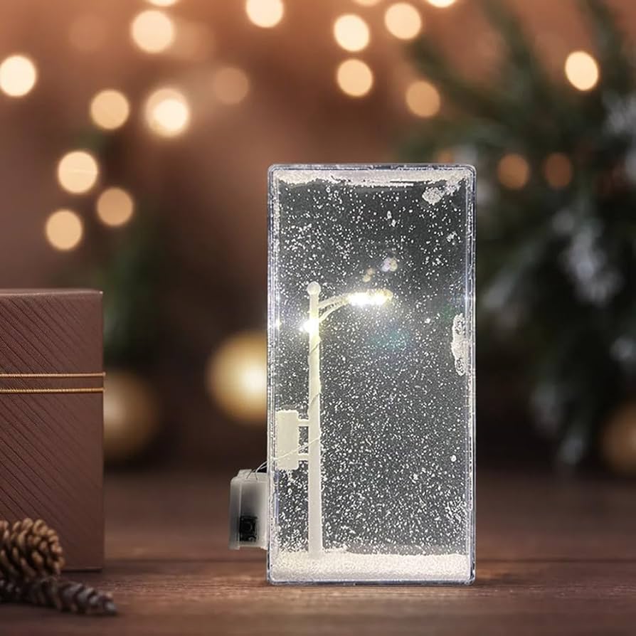 Snowfall Lamp Street Light Snow Lamp Snowy Lamp DIY Snow Scenery Night Light Snow Scenery Lamp