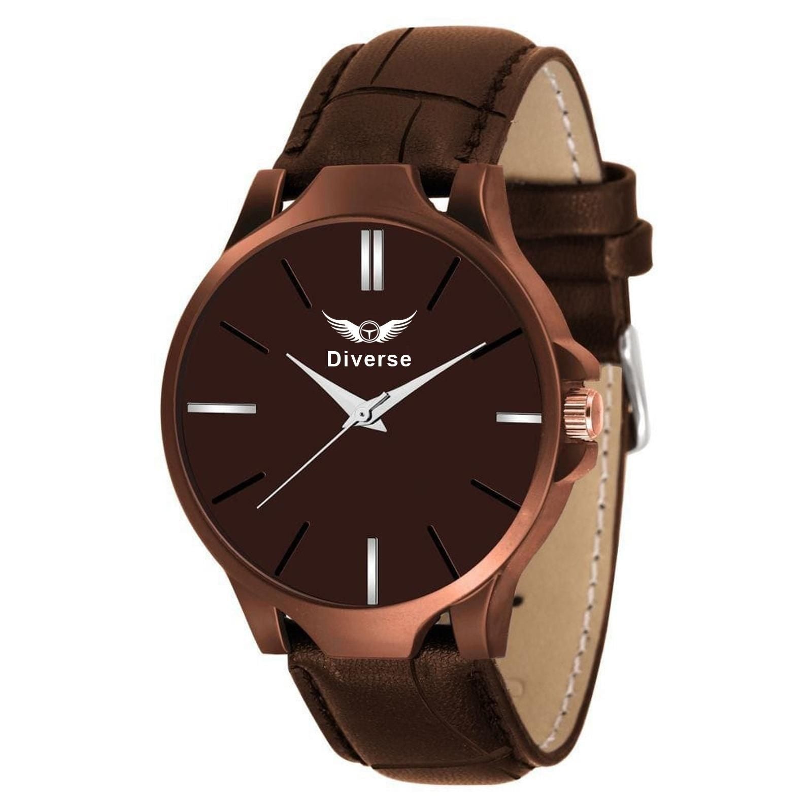 Men's Analog Leather Watch Premium