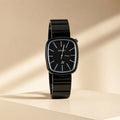 Midnight Edge – Minimalist Black Square Watch