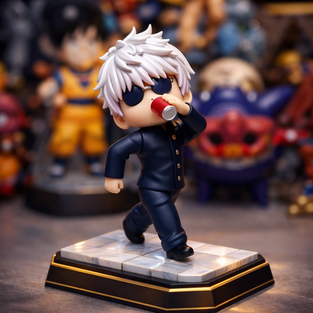 Anime Sorcerer Walking Style Mini Collectible Figure (11 cm) with Box