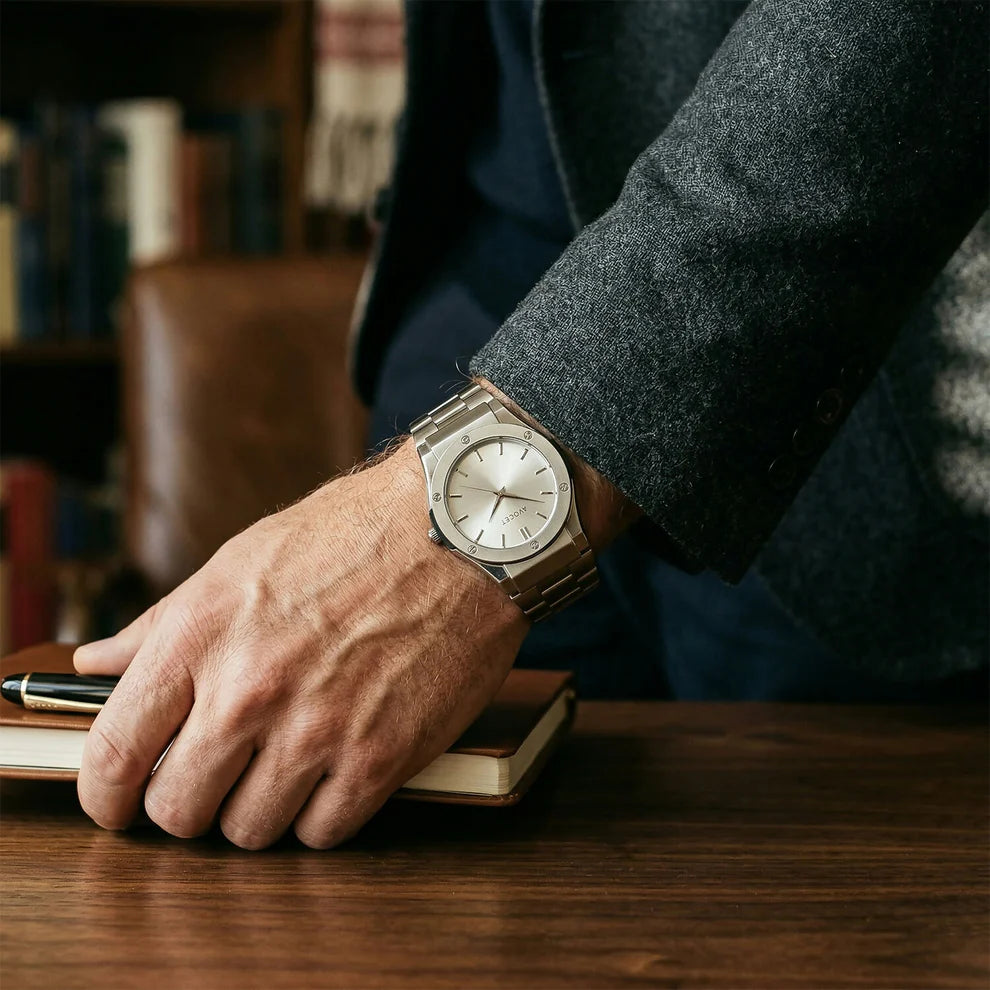 Luxury Silver Stainless Steel Classic Watch