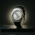 Luxury Octagonal Silver Dial Leather Strap Watch