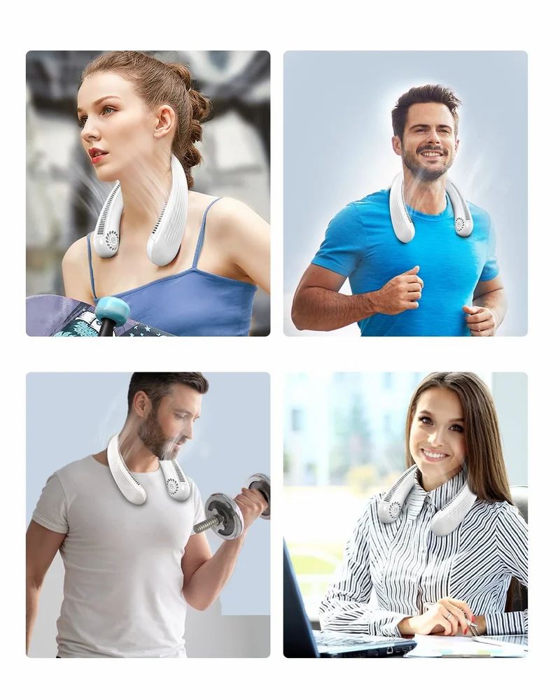 Portable Neck Fan, Bladeless Cooling Fan, 8H Working Time