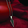 Modern Black Arrowhead Pendant – Sleek Stainless Steel Necklace