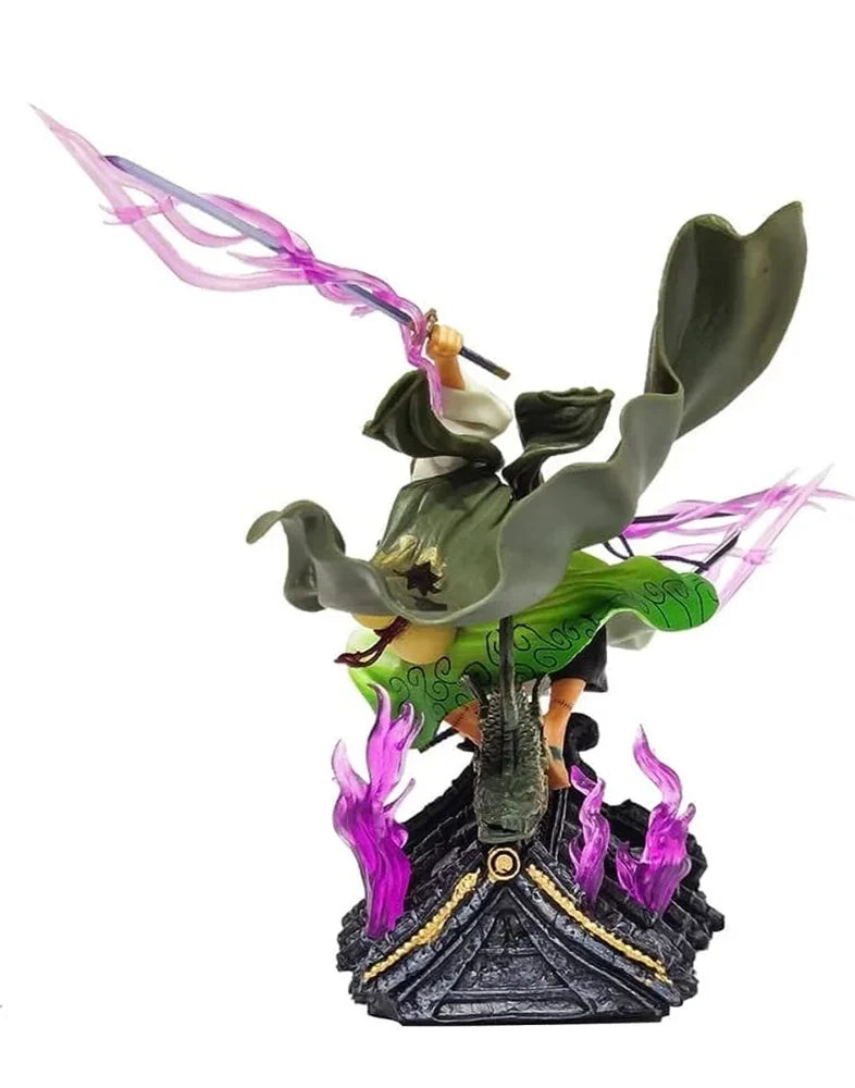 Anime Three-Sword Style Warrior Figure – Special Edition PVC Collectible (20 cm)
