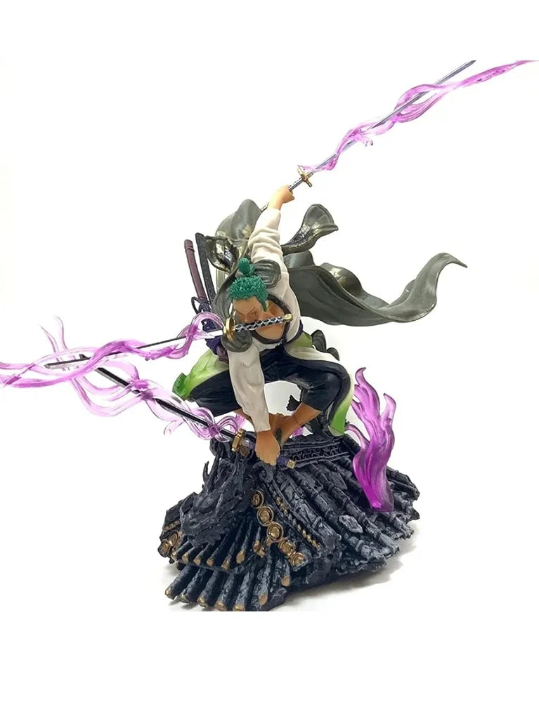 Anime Three-Sword Style Warrior Figure – Special Edition PVC Collectible (20 cm)