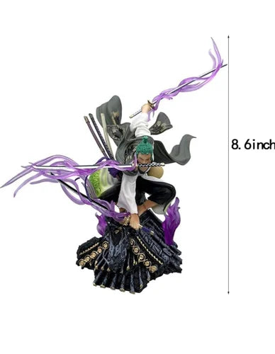 Anime Three-Sword Style Warrior Figure – Special Edition PVC Collectible (20 cm)
