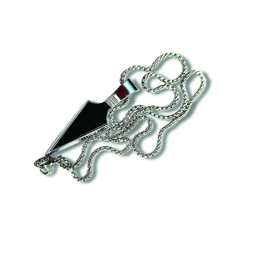 Modern Black Arrowhead Pendant – Sleek Stainless Steel Necklace