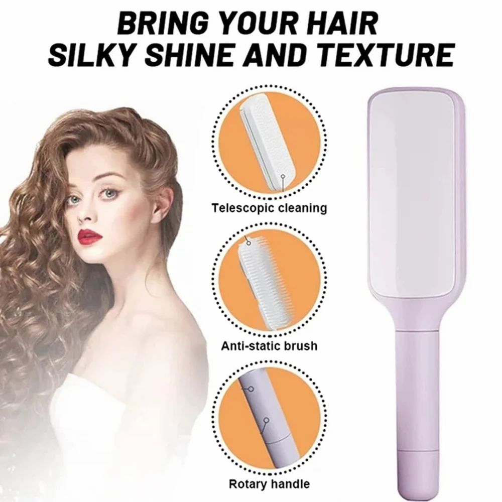 Plastic Self-cleaning Anti-static Massage Comb