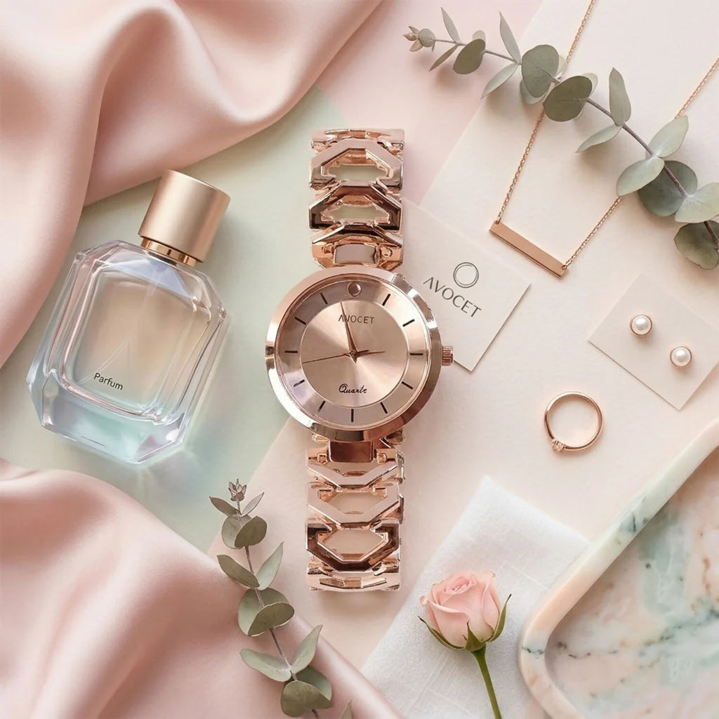 Luxury Rose Gold Women's Bracelet Watch