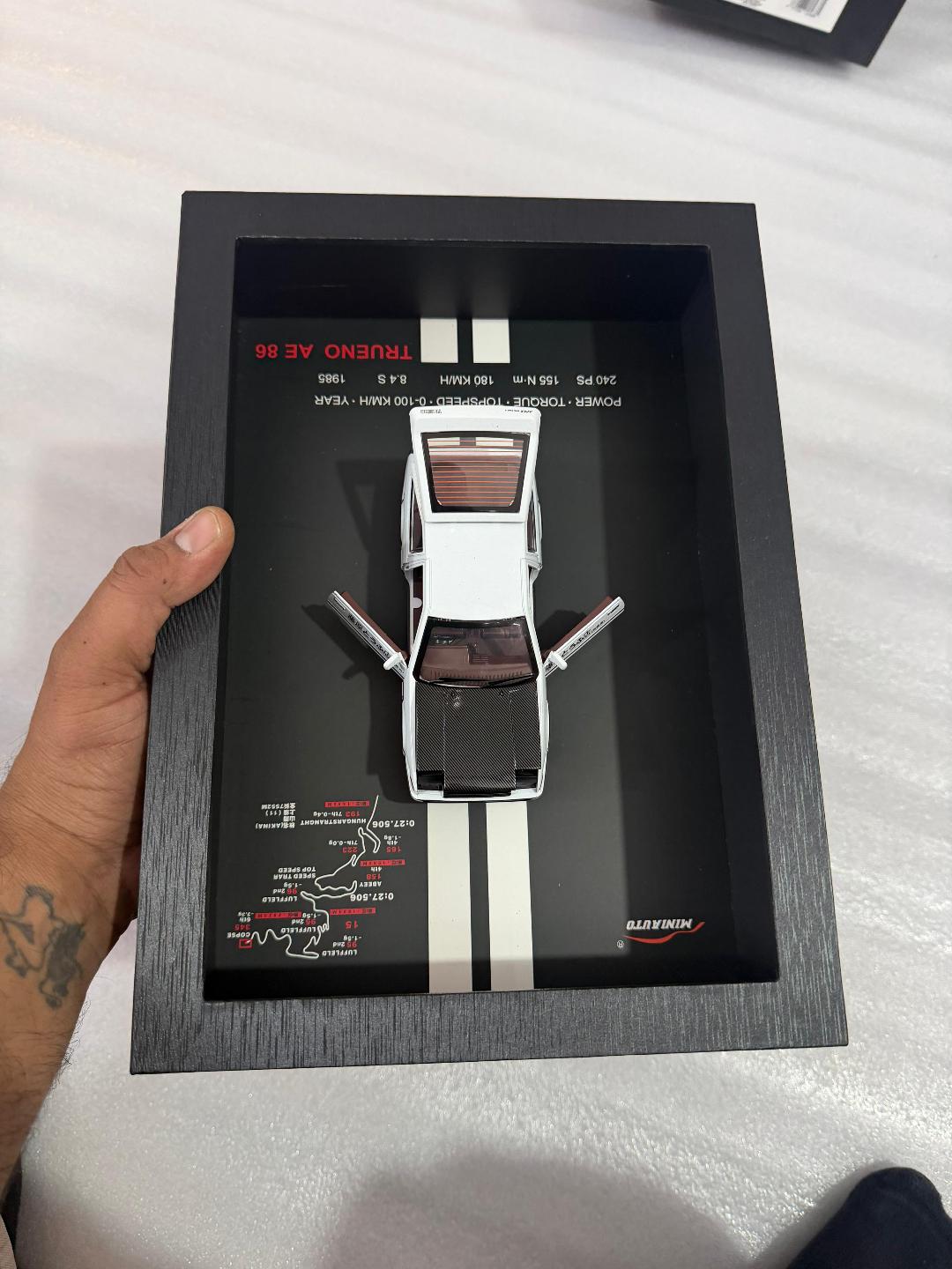 3D Model Car Frame Interactive Display Wall Decor With Openable Doors Pull Back Car Light Music