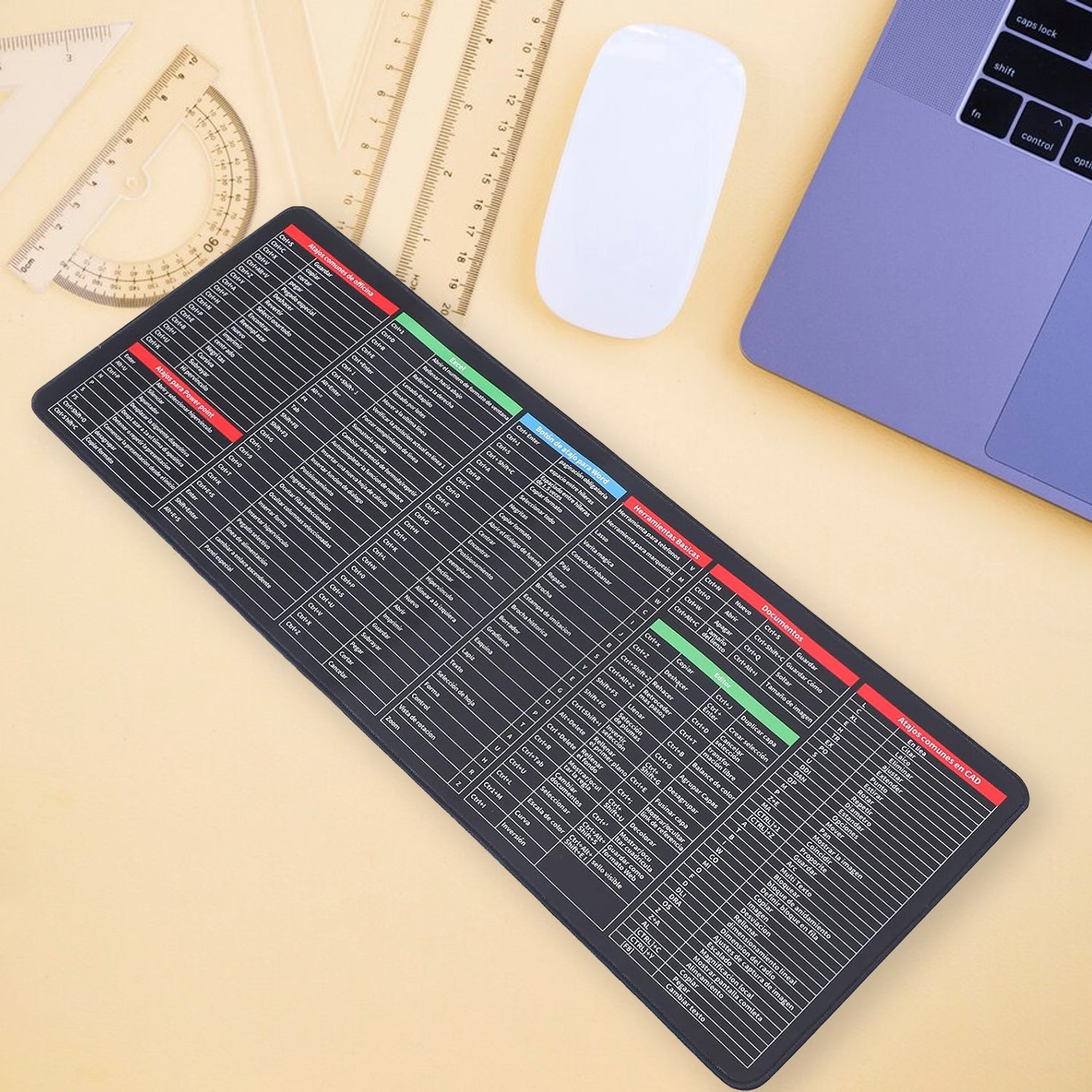 Mouse Pads For Desk Quick Key Super Large Anti-slip Keyboard Pad Desk Accessories Desktop Mouse Pad Office Oversized Big Mouse Pad Rubber